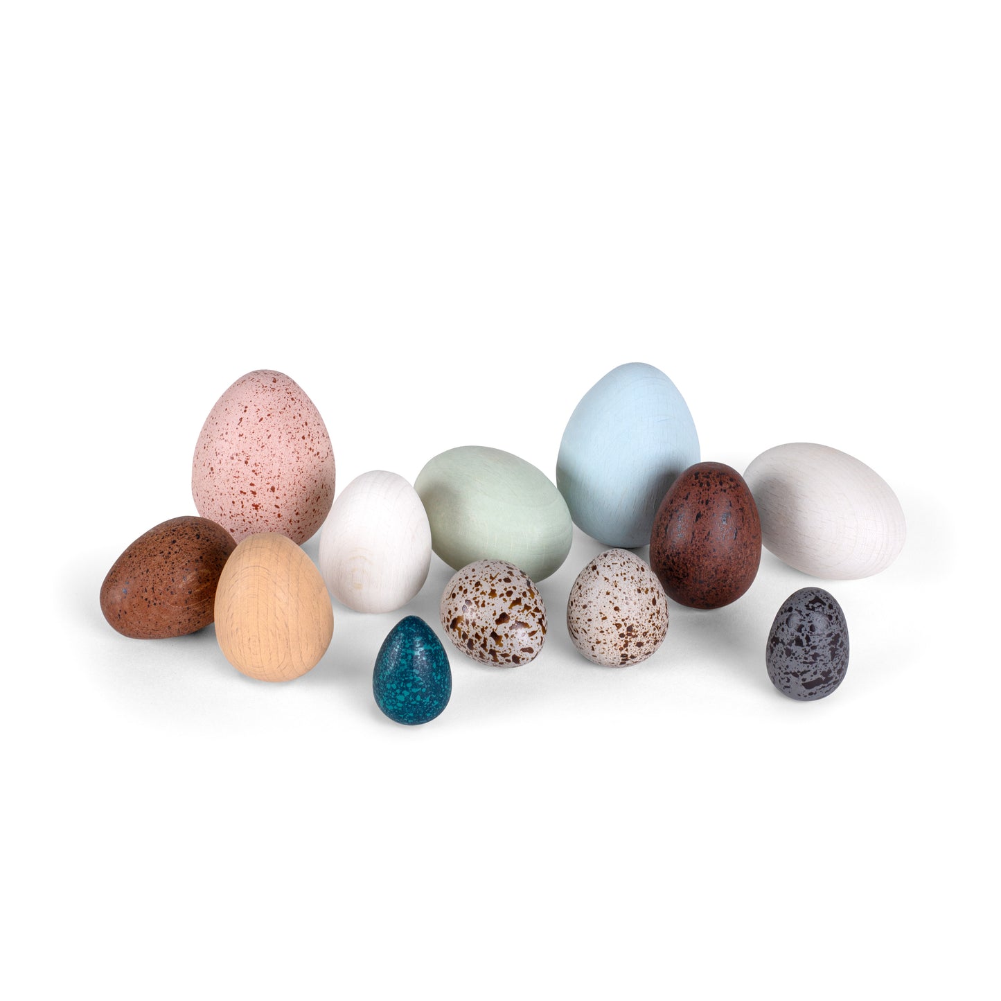 One Dozen Decorative Wooden Eggs
