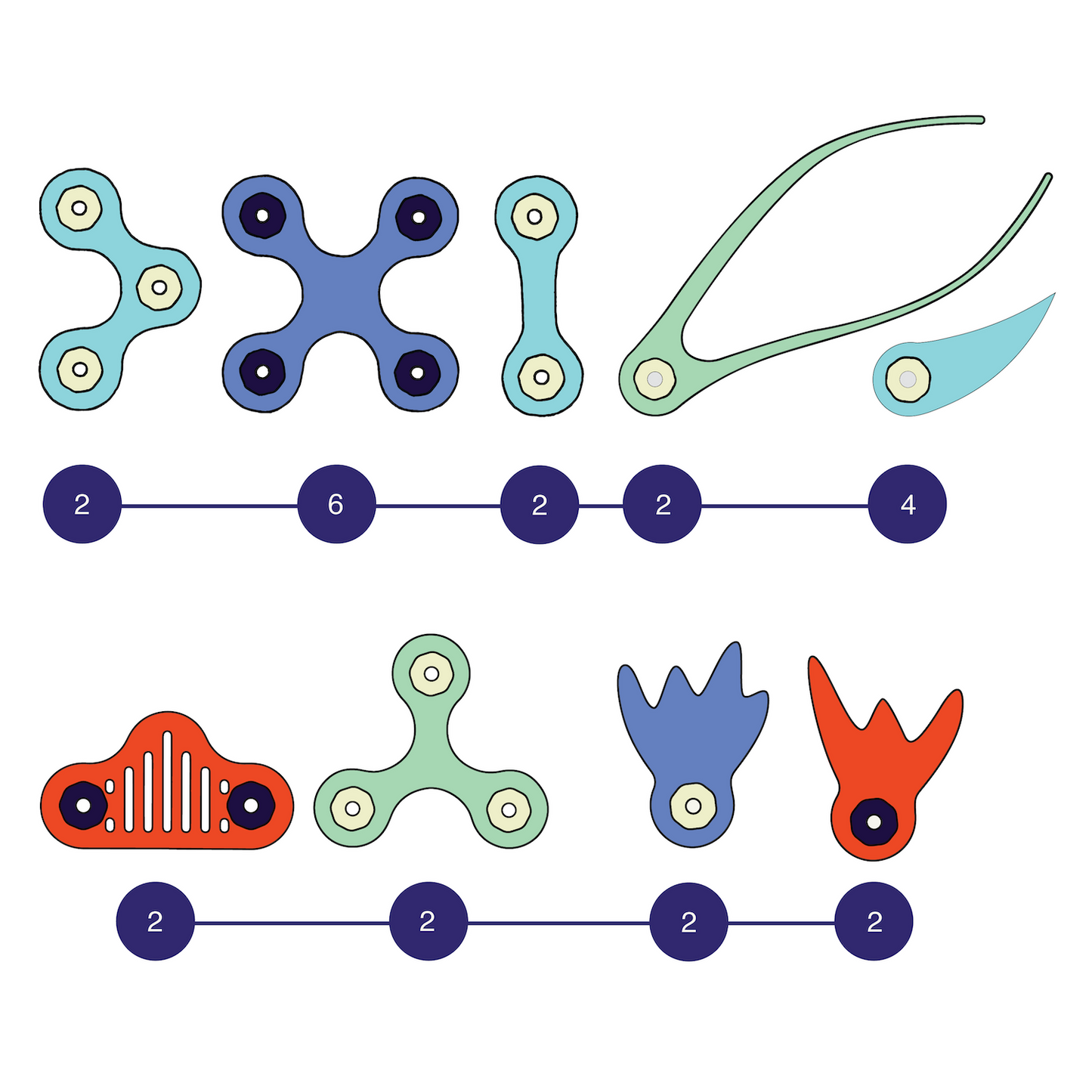 Ocean Creatures - 24 piezas