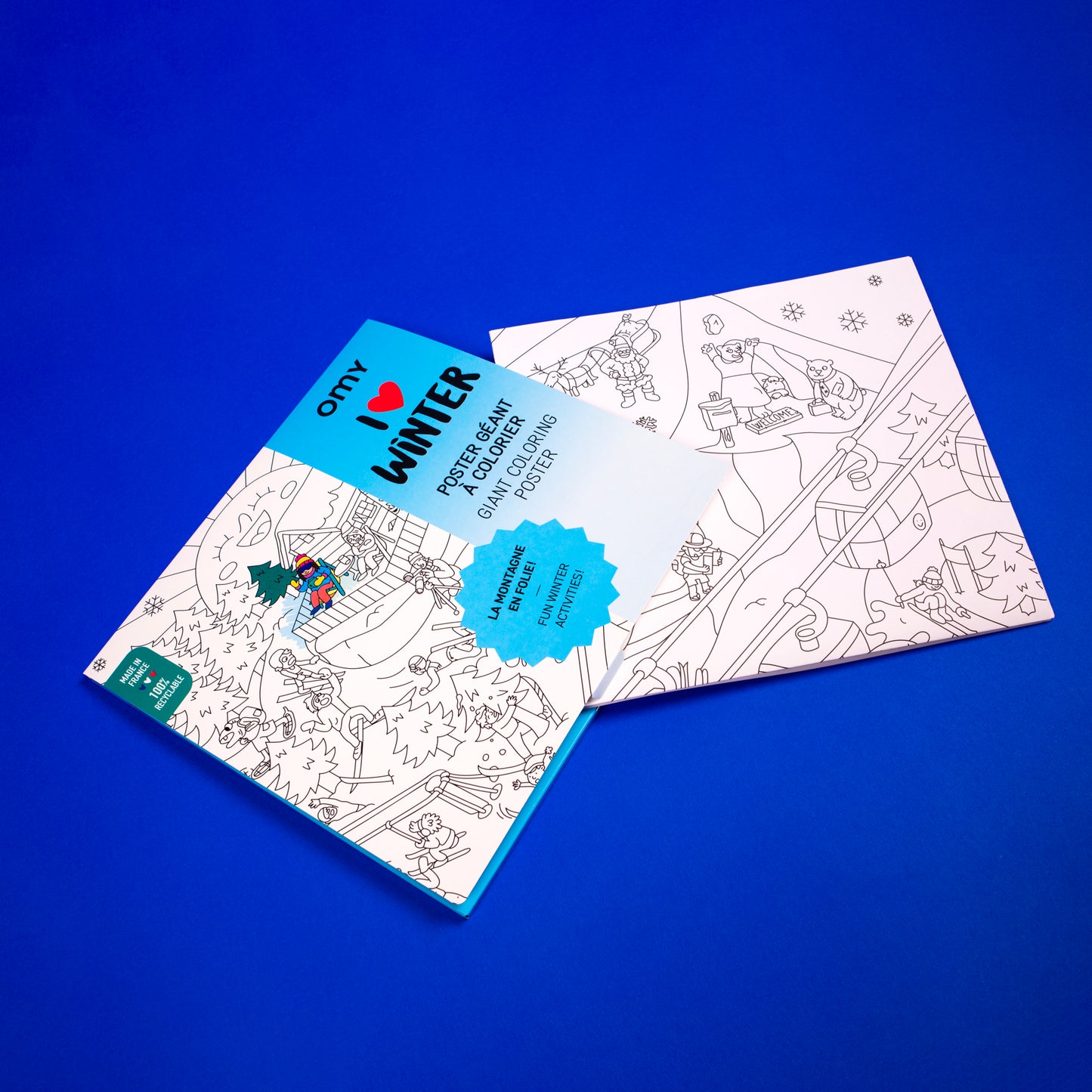 I ❤️ WINTER - Póster gigante para colorear