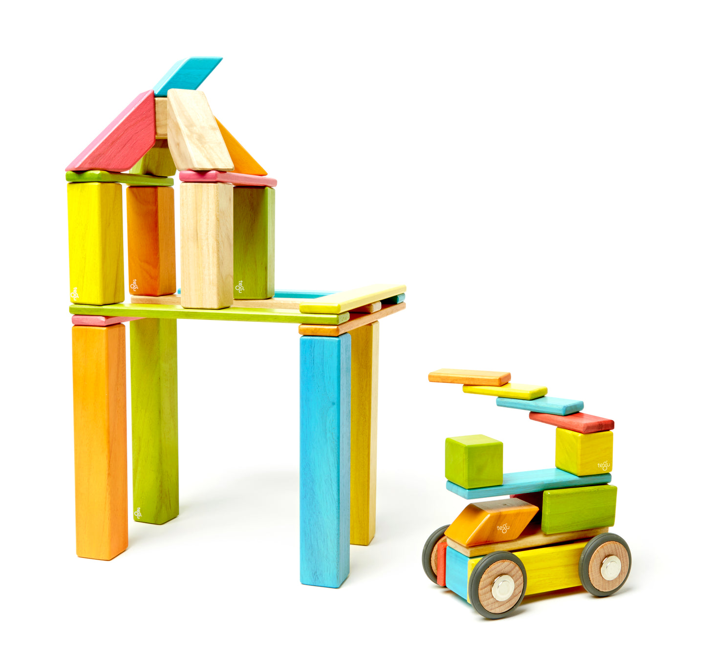 Magnetic Wooden Blocks- 42 piezas