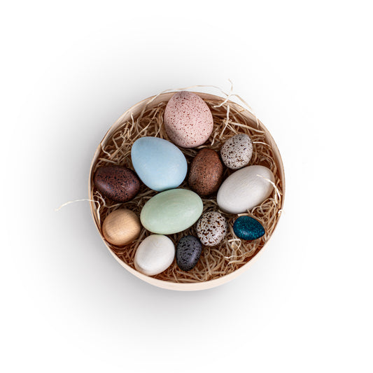 One Dozen Decorative Wooden Eggs