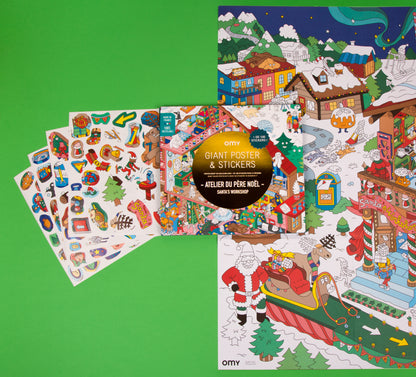 Santa's Workshop - póster gigante con stickers