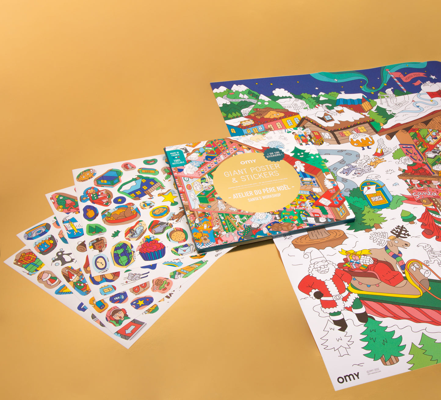 Santa's Workshop - póster gigante con stickers