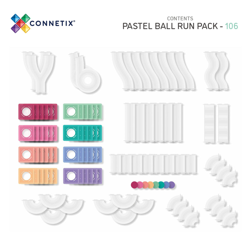 Pastel Ball Run Pack – 106 piezas