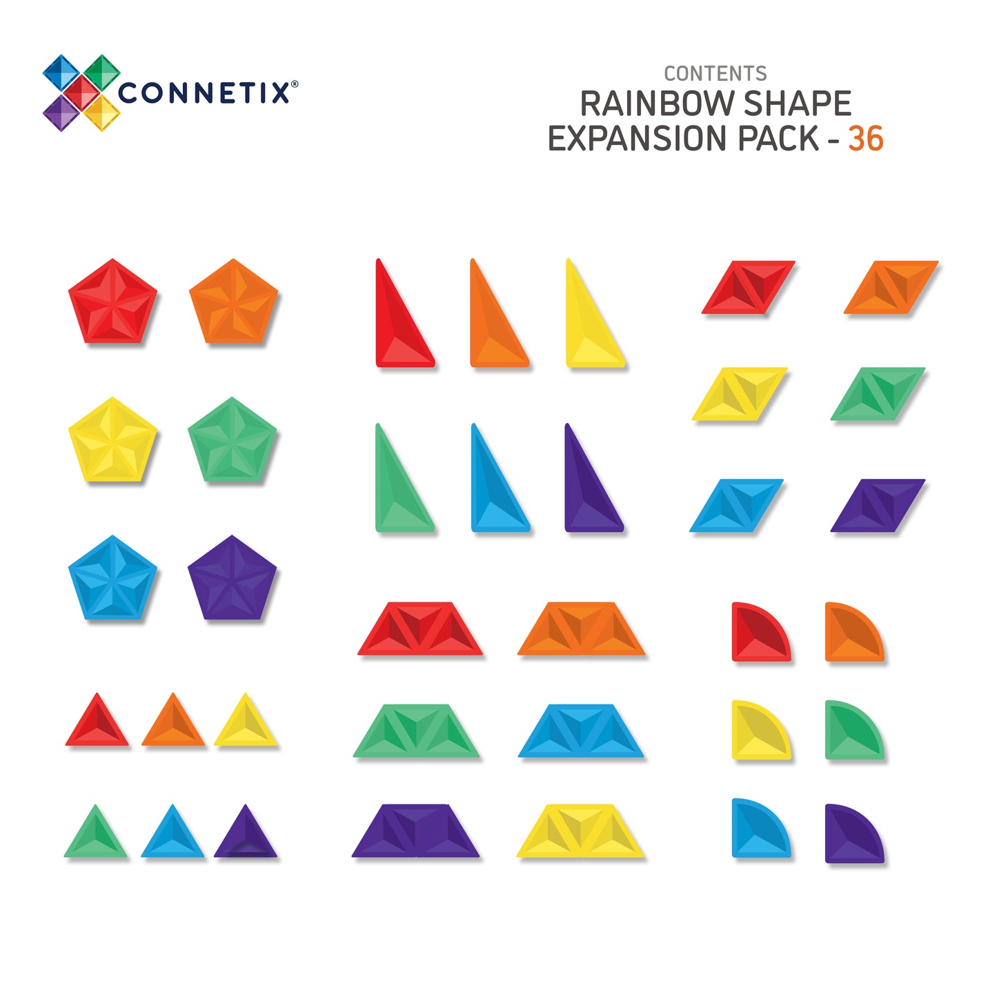 Rainbow Shape Expansion Pack – 36 piezas