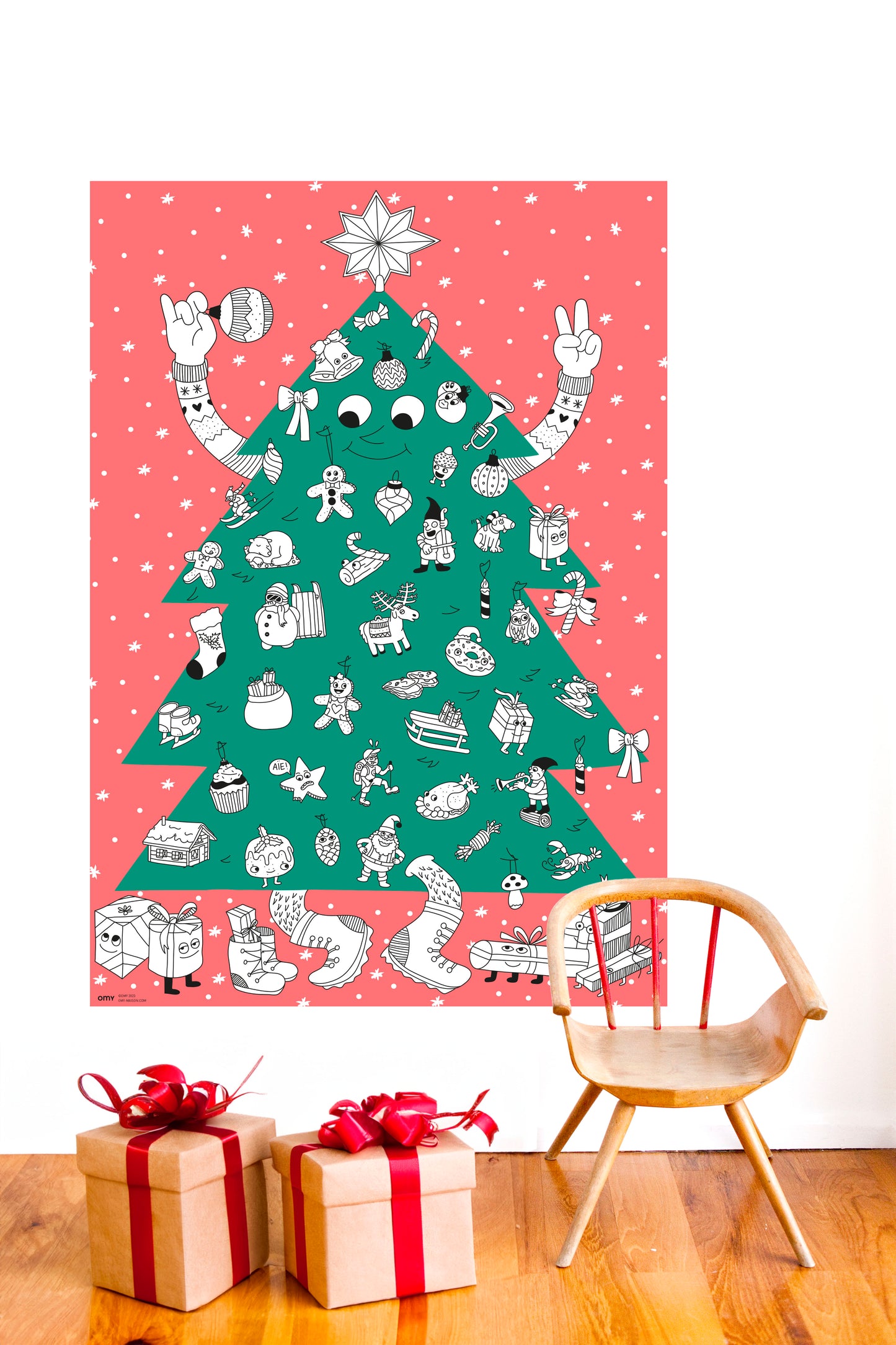 Christmas Tree - Póster gigante con stickers