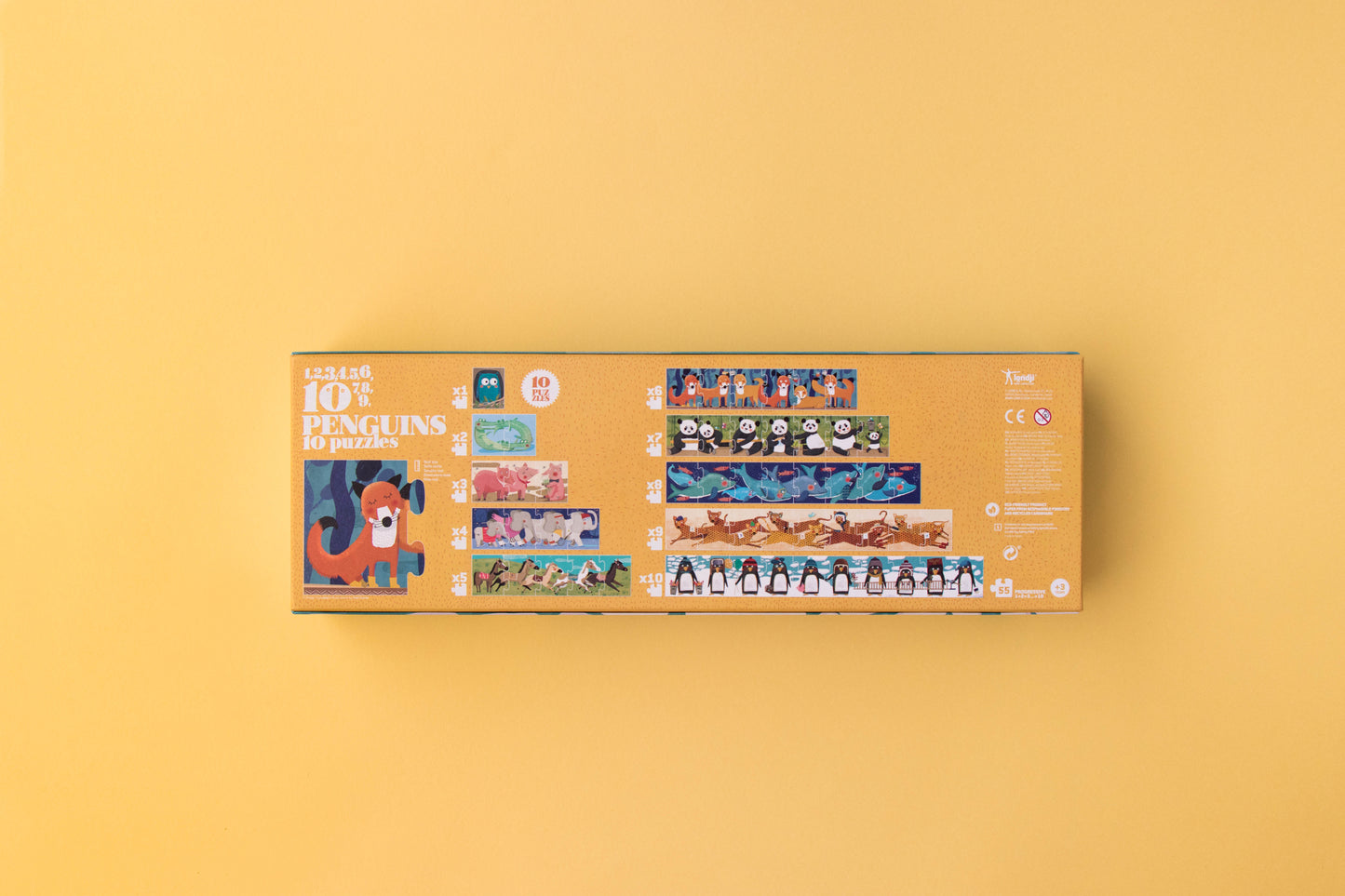 10 Penguins - Puzzle 55 piezas