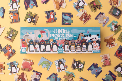 10 Penguins - Puzzle 55 piezas